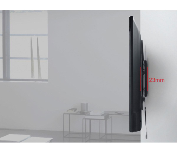 One For All WM4415 Płaski uchywt do TV 32"-70", 80kg, 400x400, Czarny - 1589591 - zdjęcie 4